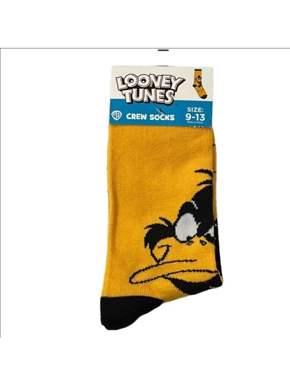 4/$25 Warner Bros. Daffy Duck Crew Socks  New Looney Tunes Novelty Socks Unisex
